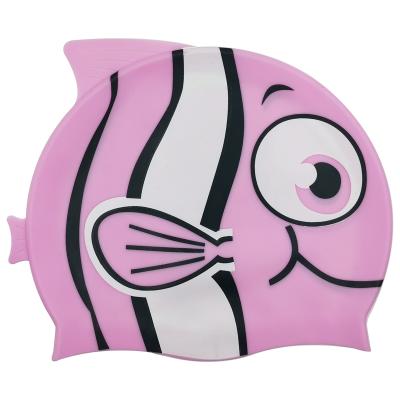 Cartoon Kids Silicone Caps Waterproof Lovely Pattern Little Fish Design Swim Caps Multi Colors Swimming Caps
