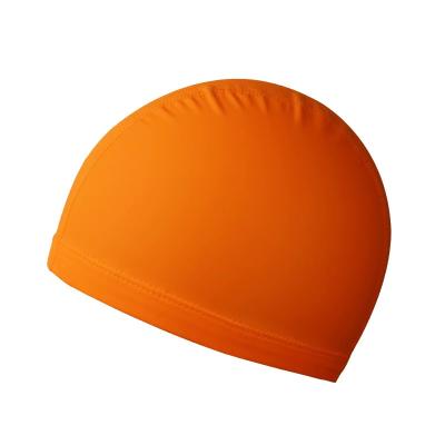 Fashionable Elastic Waterproof Adult PU Coated Swim Caps Multi Colors Cheap Price Swimming Learner Polyester Swim Cap