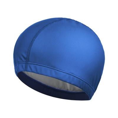 Fashionable Elastic Waterproof Adult PU Coated Swim Caps Multi Colors Cheap Price Swimming Learner Polyester Swim Cap
