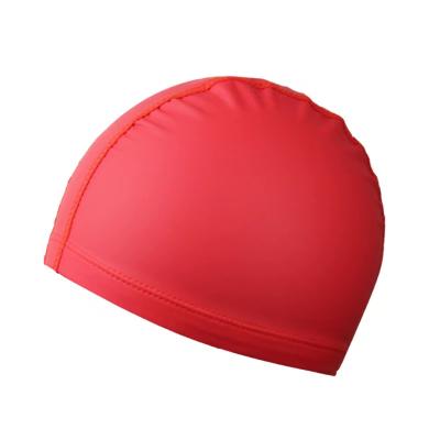 Fashionable Elastic Waterproof Adult PU Coated Swim Caps Multi Colors Cheap Price Swimming Learner Polyester Swim Cap