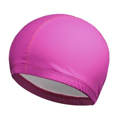 Fashionable Elastic Waterproof Adult PU Coated Swim Caps Multi Colors Cheap Price Swimming Learner Polyester Swim Cap