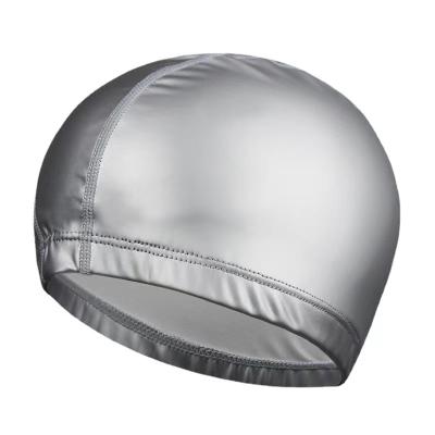 Fashionable Elastic Waterproof Adult PU Coated Swim Caps Multi Colors Cheap Price Swimming Learner Polyester Swim Cap