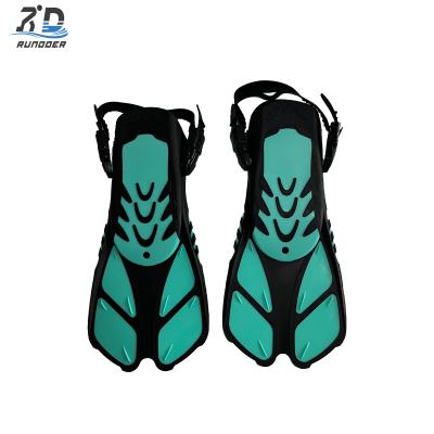 New diving flipper 2 colors comfortable TPR foot pocket professional long blade diving fins
