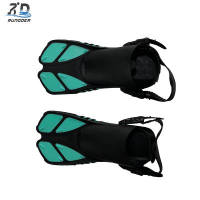 New diving flipper 2 colors comfortable TPR foot pocket professional long blade diving fins