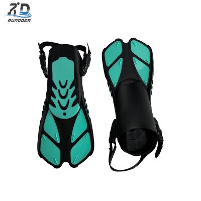 New diving flipper 2 colors comfortable TPR foot pocket professional long blade diving fins