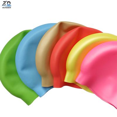 Seamless Swimming Silicone Caps Dome Swim Waterproof Competition Swim Hats for Wholesale with Good Quality
