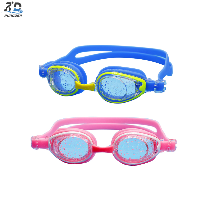 Middles Size Junior Swimming goggles Custom Logo Silicone Flexible Frame Summer Anti UV Protected swim goggle