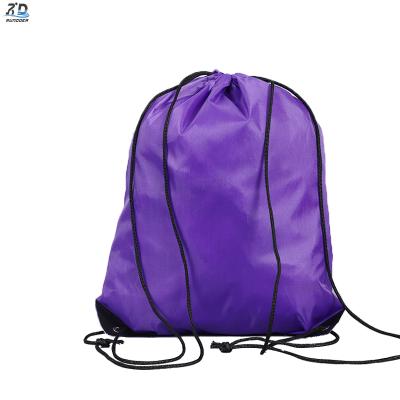 Accept Customized Logo Waterproof Polyester Cloth Bags High Quality Ecology Reusable Custom Printed Drawstring Backpack 210d Polyester Bag