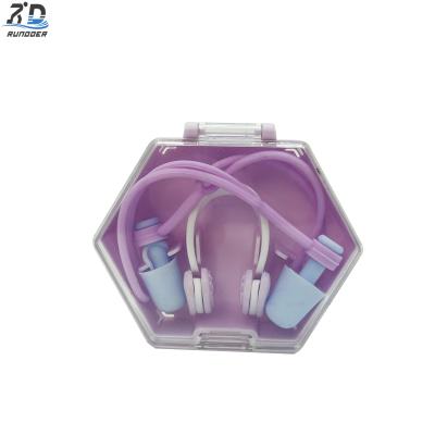 2025 Version Very Simple Wearing Swimming Earplugs Water Resist Swim Nose Clip Combo Set Rd9506 OEM Supported