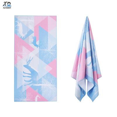 Free Design Custom Quick Dry Beach Towel with Logo Custom Print Fast Shipping Summer Large Beach Towel Microfiber Wholesale