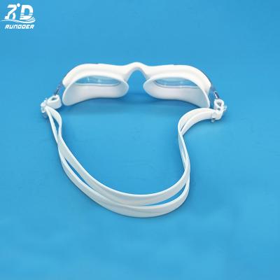 Water Resistance Anti Mist Adult Swimming Goggles White Color Rd8883