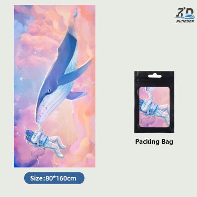 Free Design Custom Quick Dry Beach Towel with Logo Custom Print Fast Shipping Summer Large Beach Towel Microfiber Wholesale