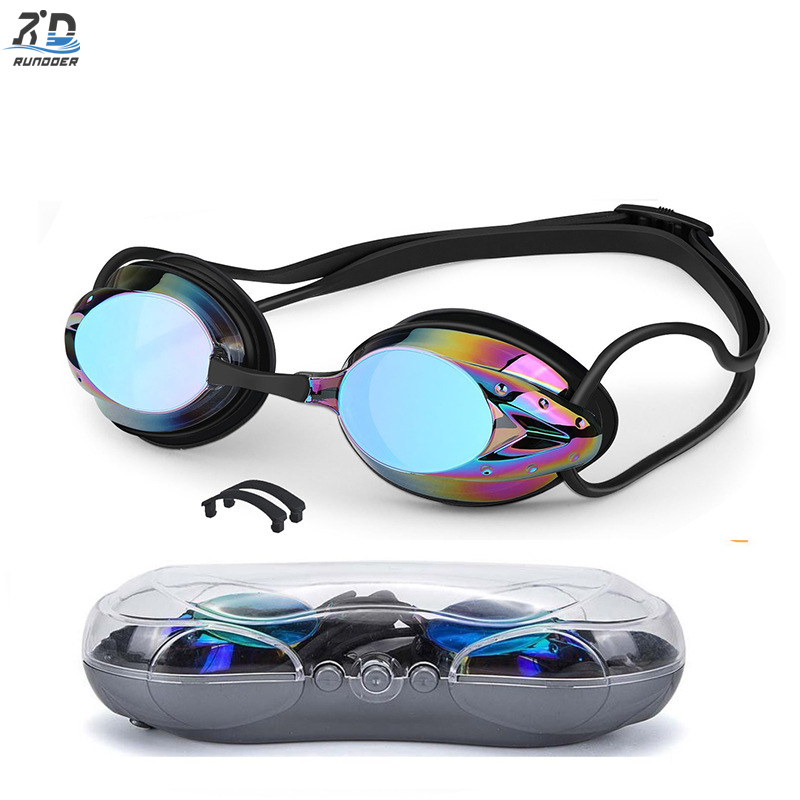 Manufacturer Custom High Level Racing Swim Goggles Large Diving Glasses with Clear Label Anti Fog Adult Swimming Goggle