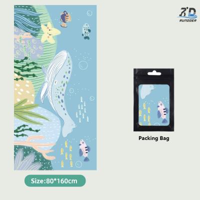 Free Design Custom Quick Dry Beach Towel with Logo Custom Print Fast Shipping Summer Large Beach Towel Microfiber Wholesale