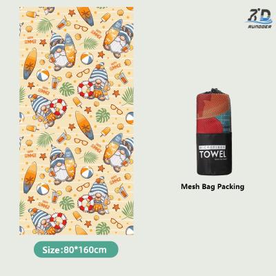 Free Design Custom Quick Dry Beach Towel with Logo Custom Print Fast Shipping Summer Large Beach Towel Microfiber Wholesale