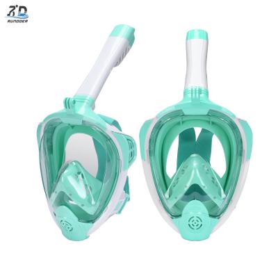 Great Dry Diving Swimming Free to Breathing 180 Degree Wide View Anti Leak Full Face Snorkel Mask
