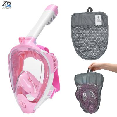 Great Dry Diving Swimming Free to Breathing 180 Degree Wide View Anti Leak Full Face Snorkel Mask