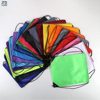 Accept Customized Logo Waterproof Polyester Cloth Bags High Quality Ecology Reusable Custom Printed Drawstring Backpack 210d Polyester Bag