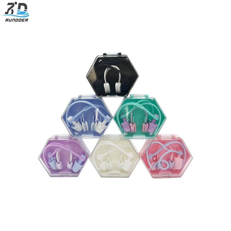 2025 Version Very Simple Wearing Swimming Earplugs Water Resist Swim Nose Clip Combo Set Rd9506 OEM Supported